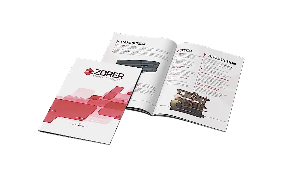Zorer Asansör Ağırlıkları Katalog Tasarımı