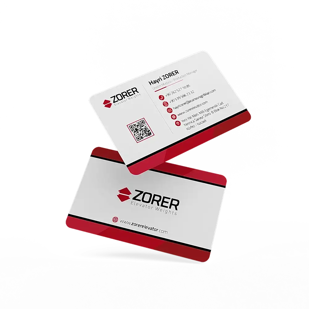 Zorer Asansör Ağırlıkları Kartvizit Tasarımı